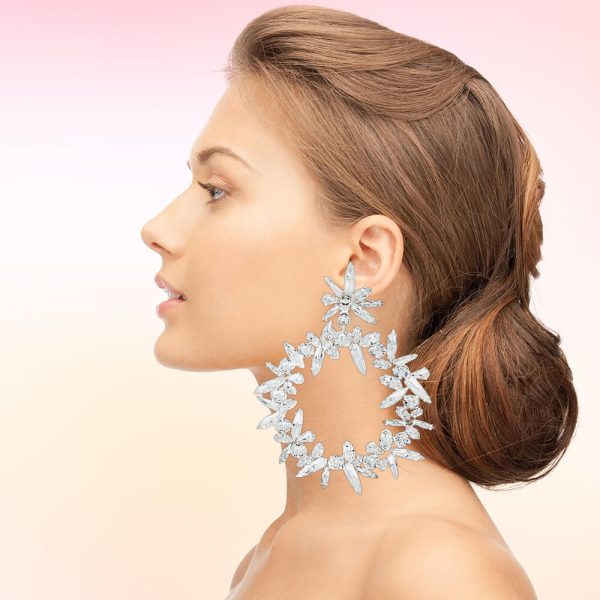 round earrings, round, Earrings, swarovski, handmade, jewel, silver, elegant, cercei, gift, cadou, accesories, sparkle, elegance, feminine, femei